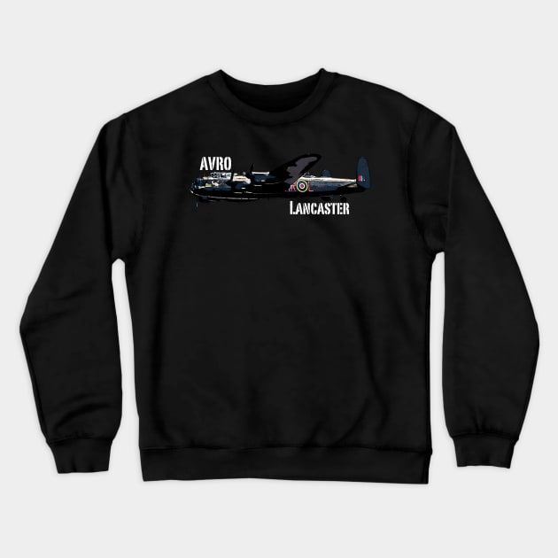 Avro Lancaster Bomber Crewneck Sweatshirt by BearCaveDesigns